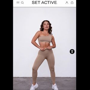 NWOT Set Active SCULPTFLEX Leggings- Sand